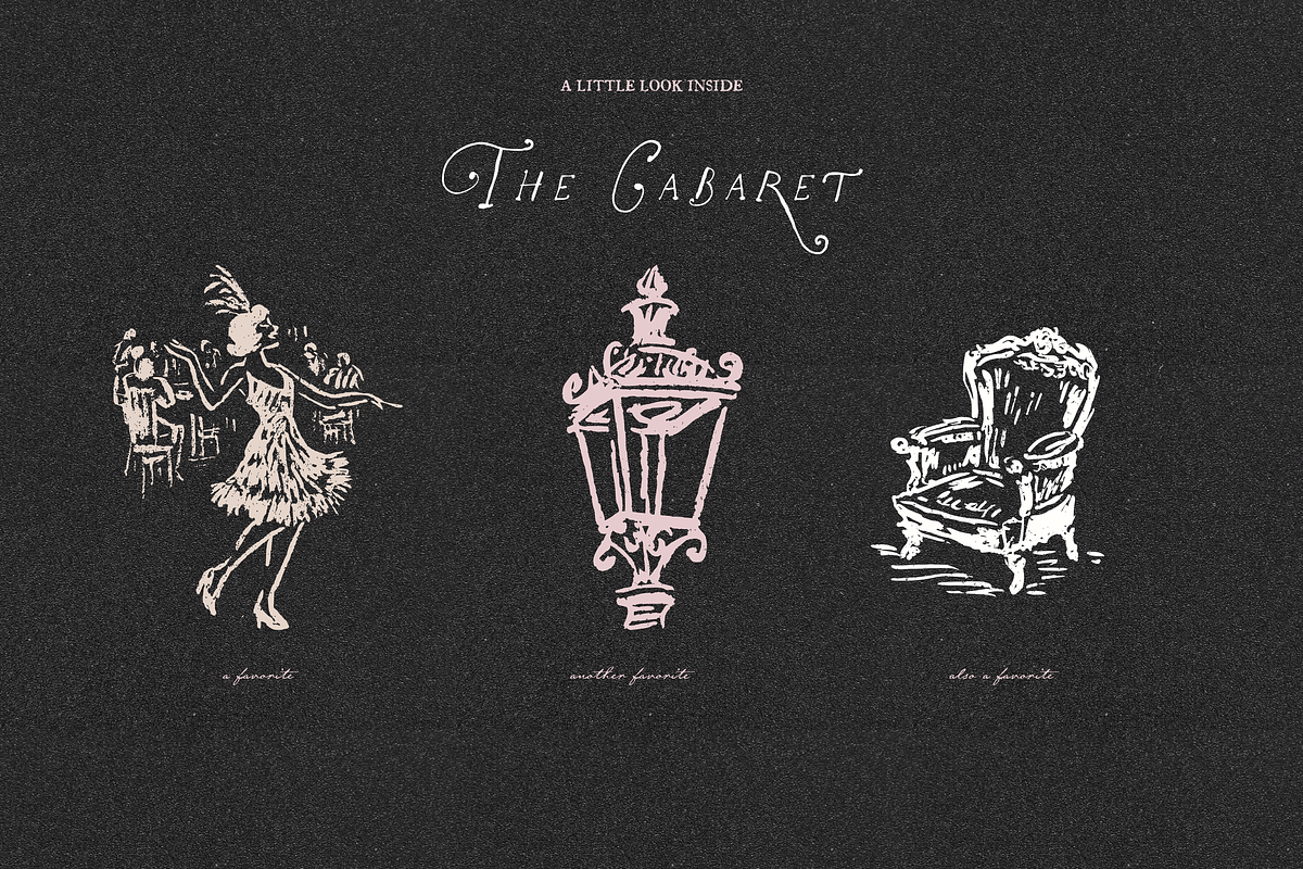 Cabaret Clipart, Burlesque Ink Set, a Person Illustration by The October Creative (Photo 8 of 12)