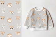 Boho Baby Animals – Clipart+Patterns, a Pattern Graphic by tetiartline (Thumbnail 3 of 7)