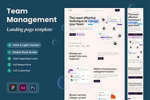 Goals - Team Management Landing Page