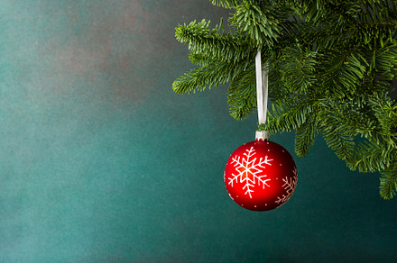 Christmas ball hanging, a Holiday Photo by Pandateam