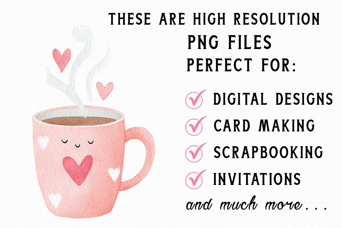 Watercolor Valentines Clipart, an Illustration by Libby Wishes (Photo 6 of 6)