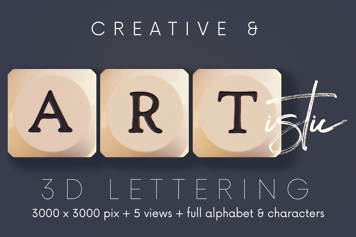 Dice - 3D Lettering, a Graphic by MIIM (Photo 6 of 9)