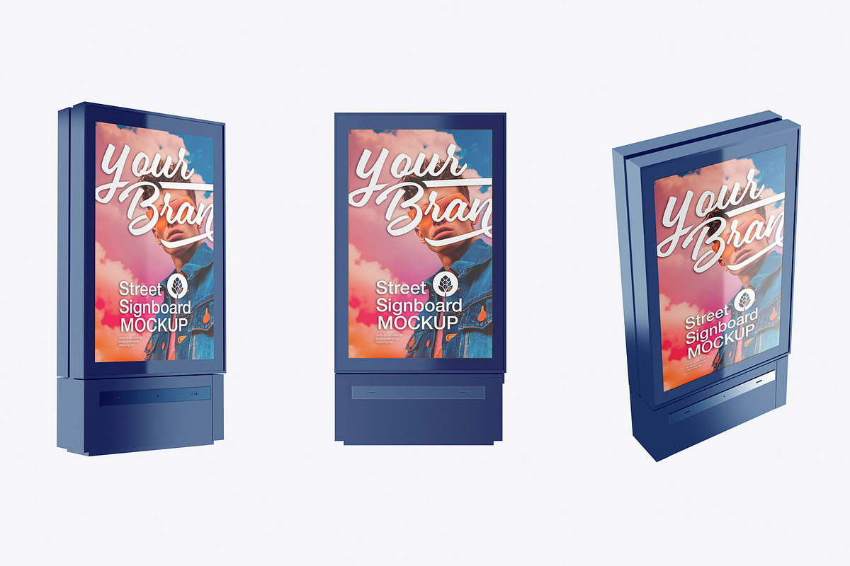 Street Signboard Mockup, a Product Mockup by OneVectorStock (Photo 1 of 3)