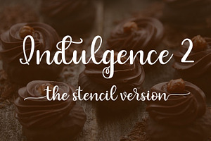 Indulgence 2 - Stencil Font, a Script Font by Stacy's Digital Designs