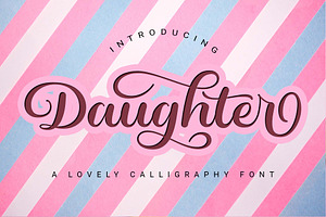 Daughter - A Lovely Calligraphy Font