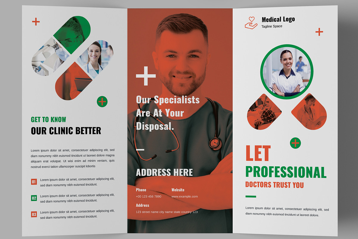 Medical Tri Fold Template, a Brochure Template by MightyDesign (Photo 3 of 7)