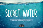 Secret Water Simple Font, a Sans Serif Font by YandiDesigns (Thumbnail 1 of 4)
