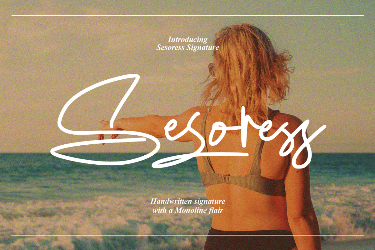 Sesoress - Handwritten Signature, a Handwritten Font by tebaltipislab (Photo 1 of 8)