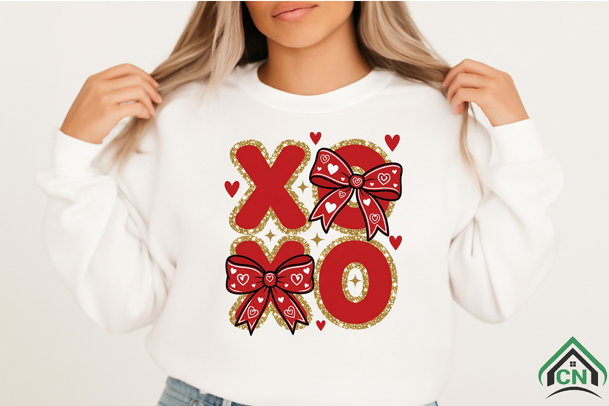 XOXO Love Glitter PNG, an Illustration by Craft Nest (Photo 2 of 4)