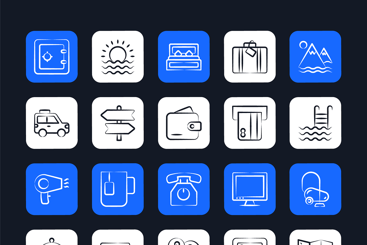 Travel and Hotels Icons, a Duotone Icon by Brickclay (Photo 6 of 7)