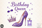 Glitter Birthday Queen Png Birthday, an Illustration by Libby Wishes (Thumbnail 1 of 5)