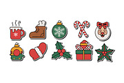 Christmas Sticker Set Design, a Stationery Template by MightyDesign (Thumbnail 3 of 6)