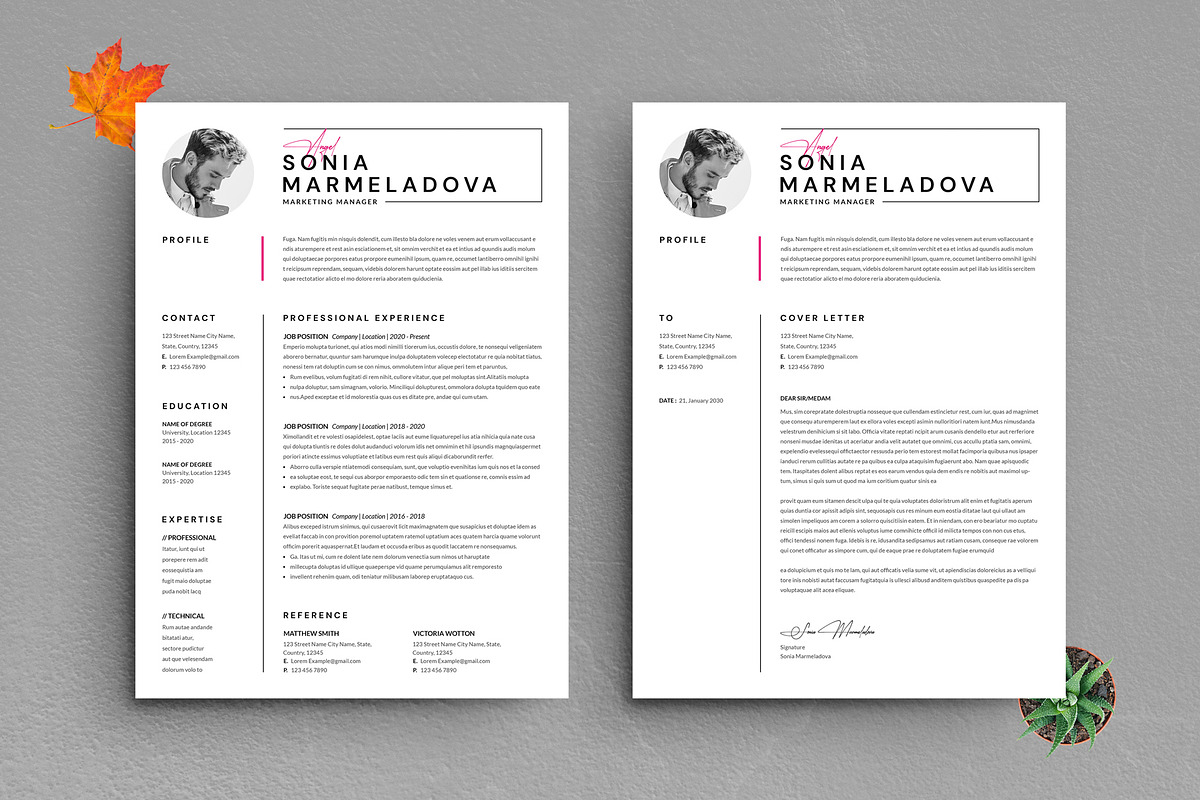 Clean And Creative Minimal Resume, a Resume Template by PixelStudio (Photo 2 of 6)
