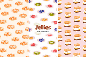 Jelly desserts, seamless patterns, a Pattern Graphic by Good Studio