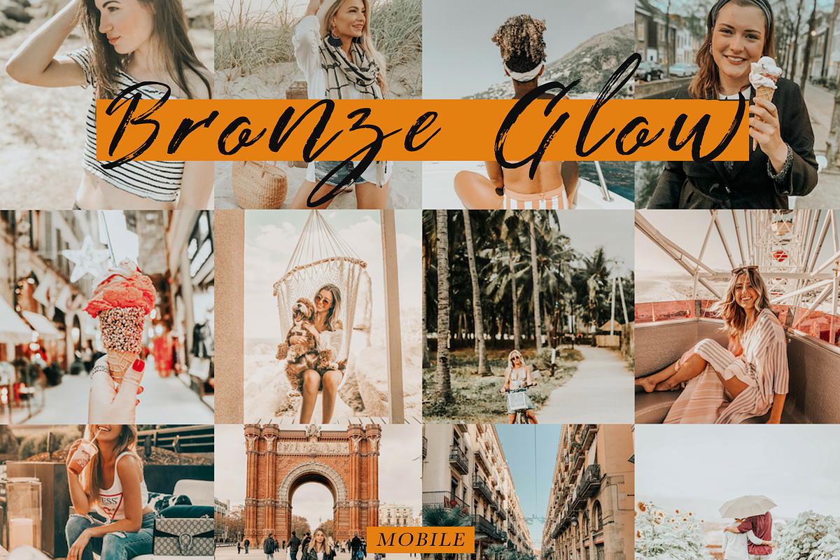 Mobile Lightroom Presets BRONZE GLOW