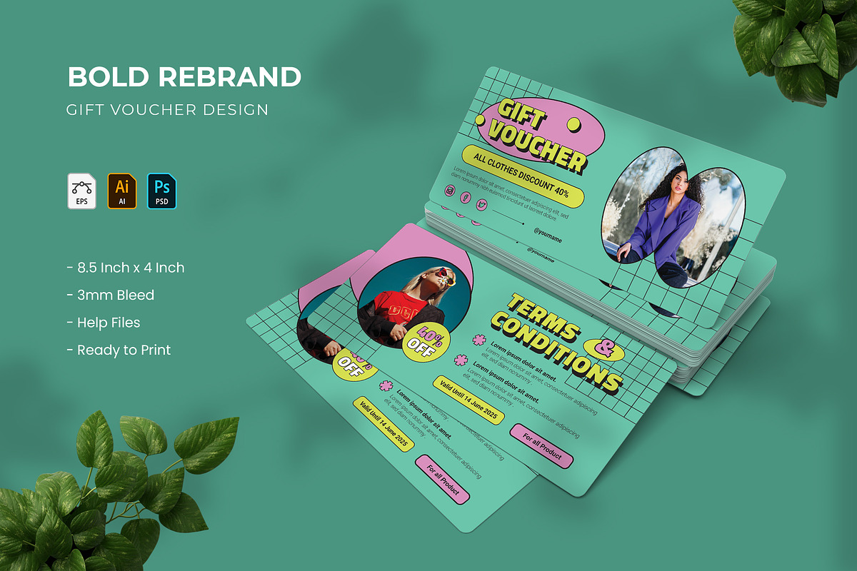 Bold Rebrand - Gift Voucher, a Print Template by VUNIRA (Photo 1 of 3)