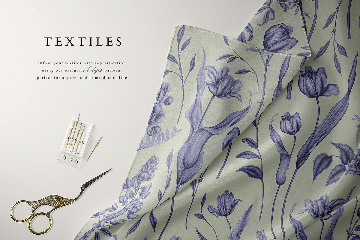 Tulips, floral pattern design, a Pattern Graphic by Marchel Studio (Photo 6 of 7)