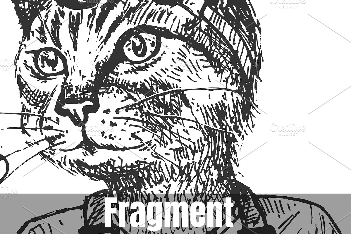 Cat mechanic with wrench portrait, an Animal Illustration by CatMadePattern (Photo 2 of 2)