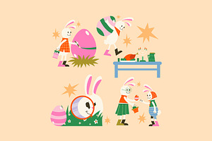 Cream Easter Activity Illustration, a Seasonal Illustration by graphicook