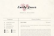 Floral Resume CoverLetter Template C, a Resume Template by Showy68 Template (Thumbnail 4 of 5)