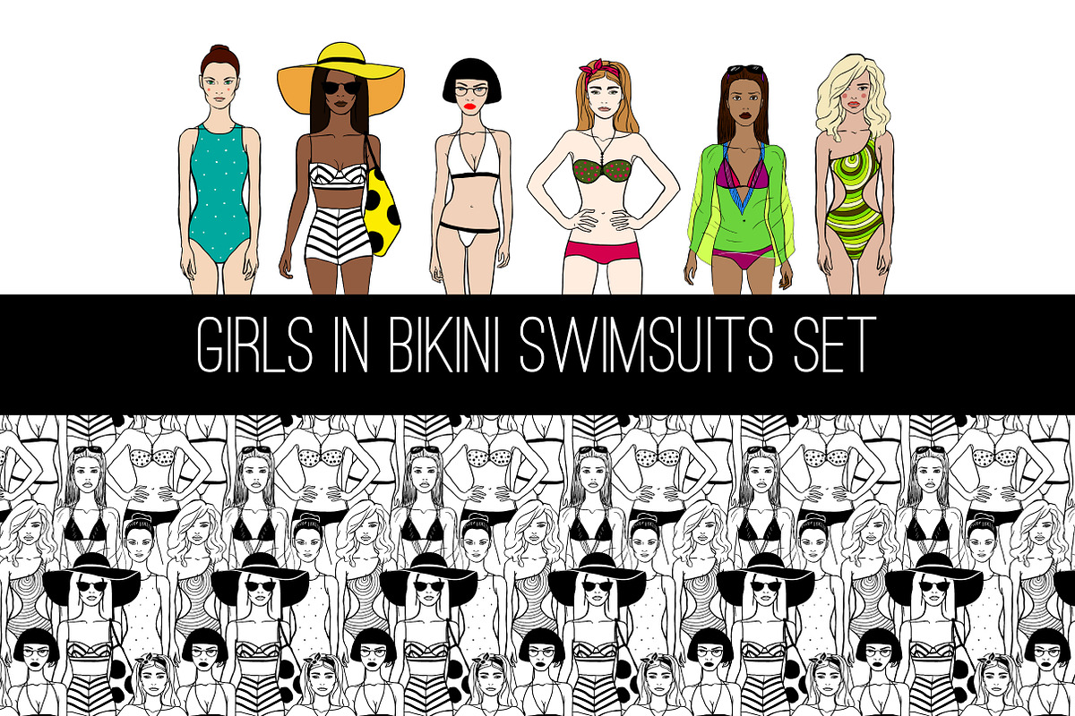 Girls in swimsuits set, a Person Illustration by AnastasiaFears (Photo 1 of 5)