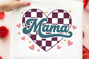 Mama Checkered Heart PNG, Valentines, an Illustration by designcity5 (Thumbnail 1 of 9)