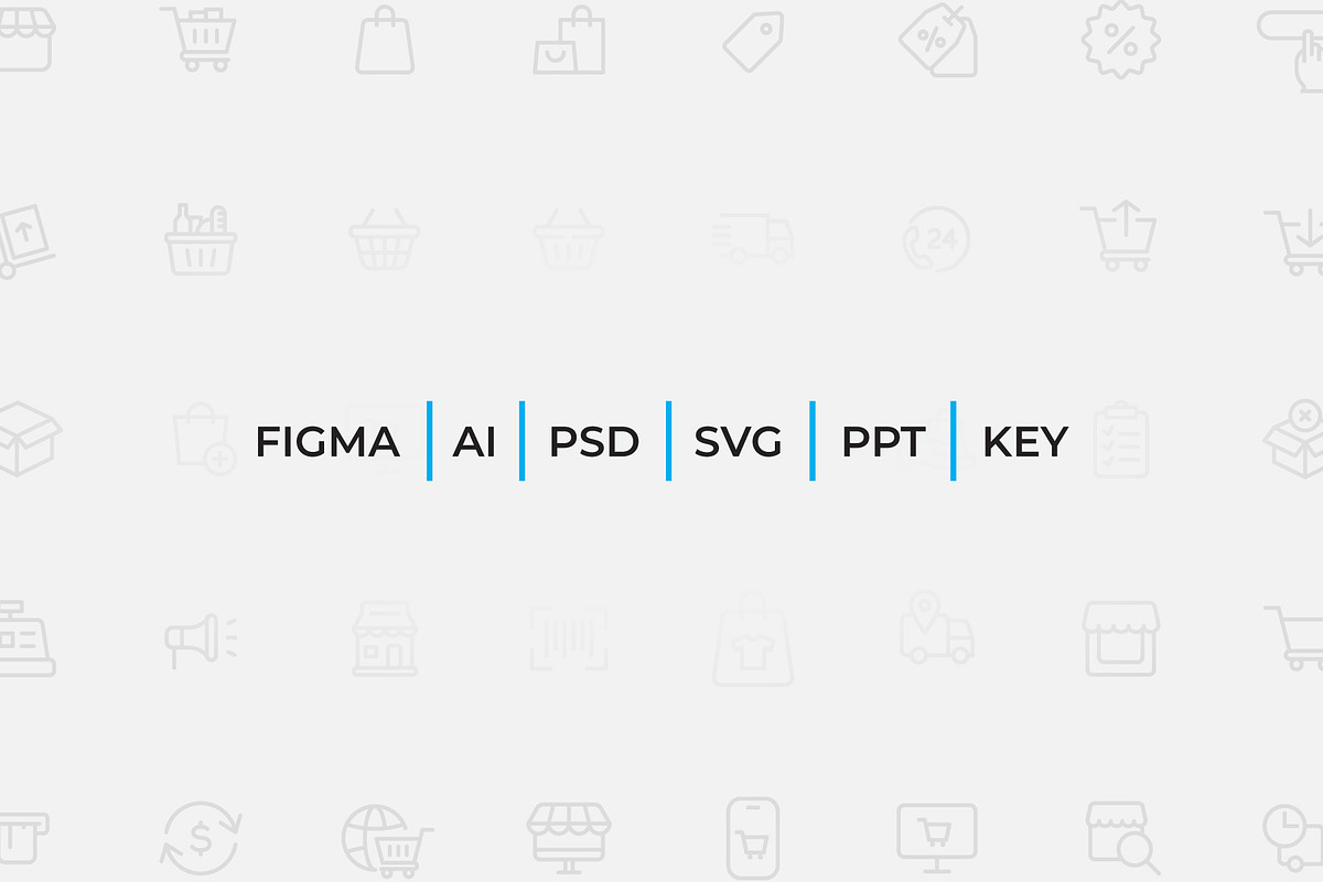 50 Shopping Outline Icons, an Outline Icon by Abert (Photo 2 of 3)