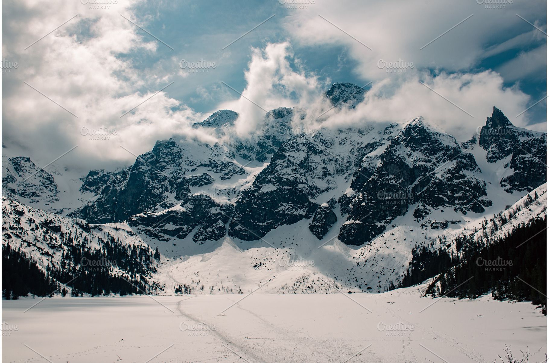 Frozen Lake Morskie Oko or Sea Eye, a Nature Photo by Nature and travel