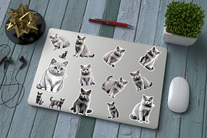 Cute British Shorthair Cat Sticker