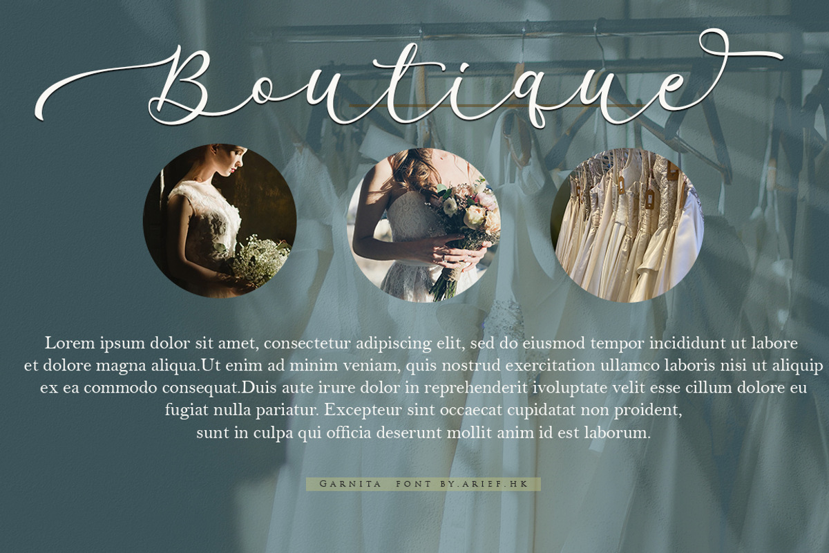 Garnita Script, a Script Font by ALIVECREATIVE (Photo 2 of 5)