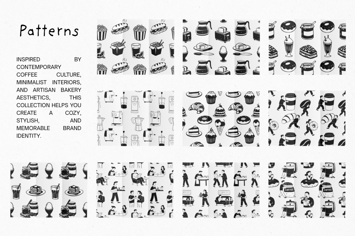 Cafe Vibes Hand Drawn Illustrations, an Object Graphic by Kate Creative Studio (Photo 12 of 16)