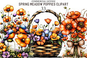 Spring Meadow Poppies Clipart Bundle, an Illustration by designcity5 (Thumbnail 1 of 5)