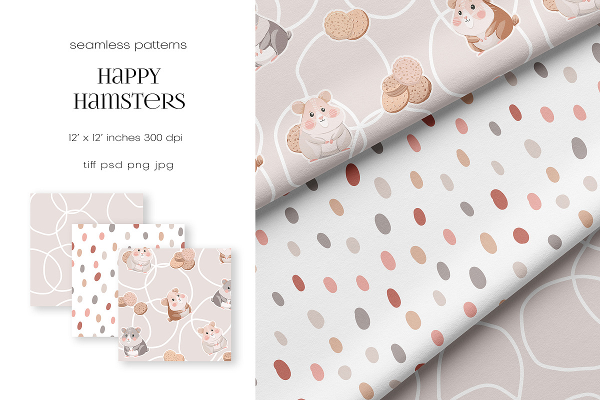 Seamless Kids Pattern Collection, a Pattern Graphic by PROTEA Watercolor Studio (Photo 2 of 9)