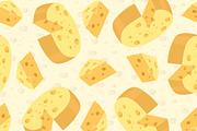 Yellow round cheese heads seamless, a Food Illustration by Vectorbuum (Thumbnail 2 of 3)