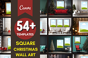 Square Christmas Wall Art Mockup, a Merchandise Mockup by LA Design (Thumbnail 1 of 10)