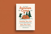 Retro Summer Camp Event Flyer, a Flyer Template by Guuver (Thumbnail 1 of 3)