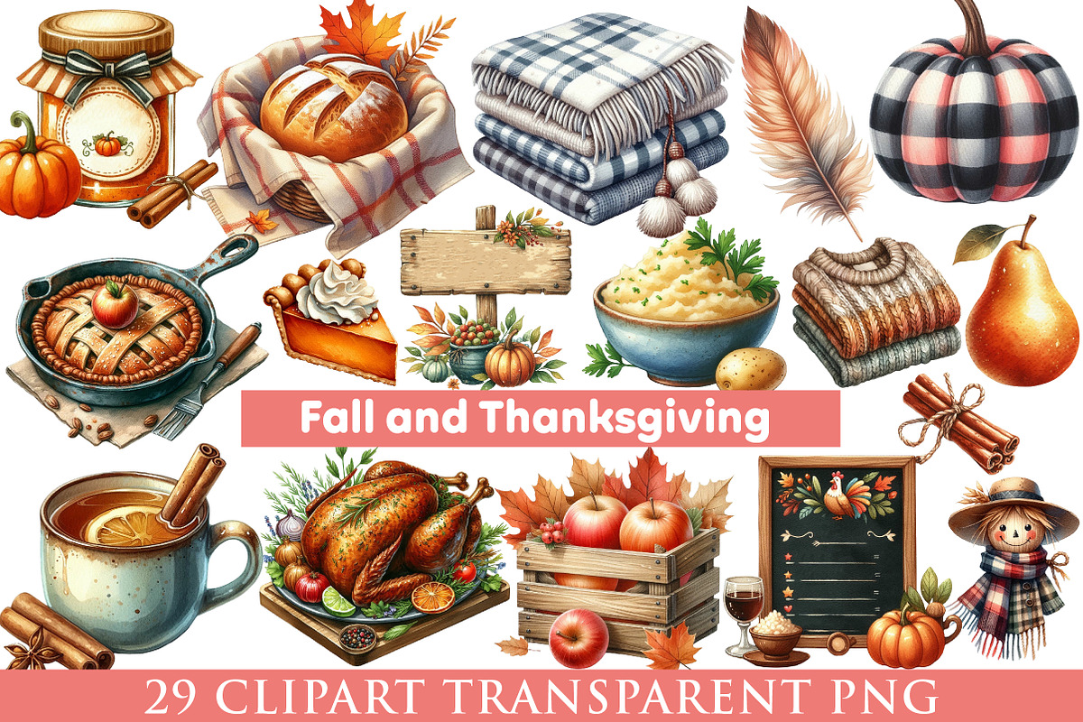 Fall and Thanksgiving Sublimation, an Illustration by cherrydesign (Photo 1 of 5)