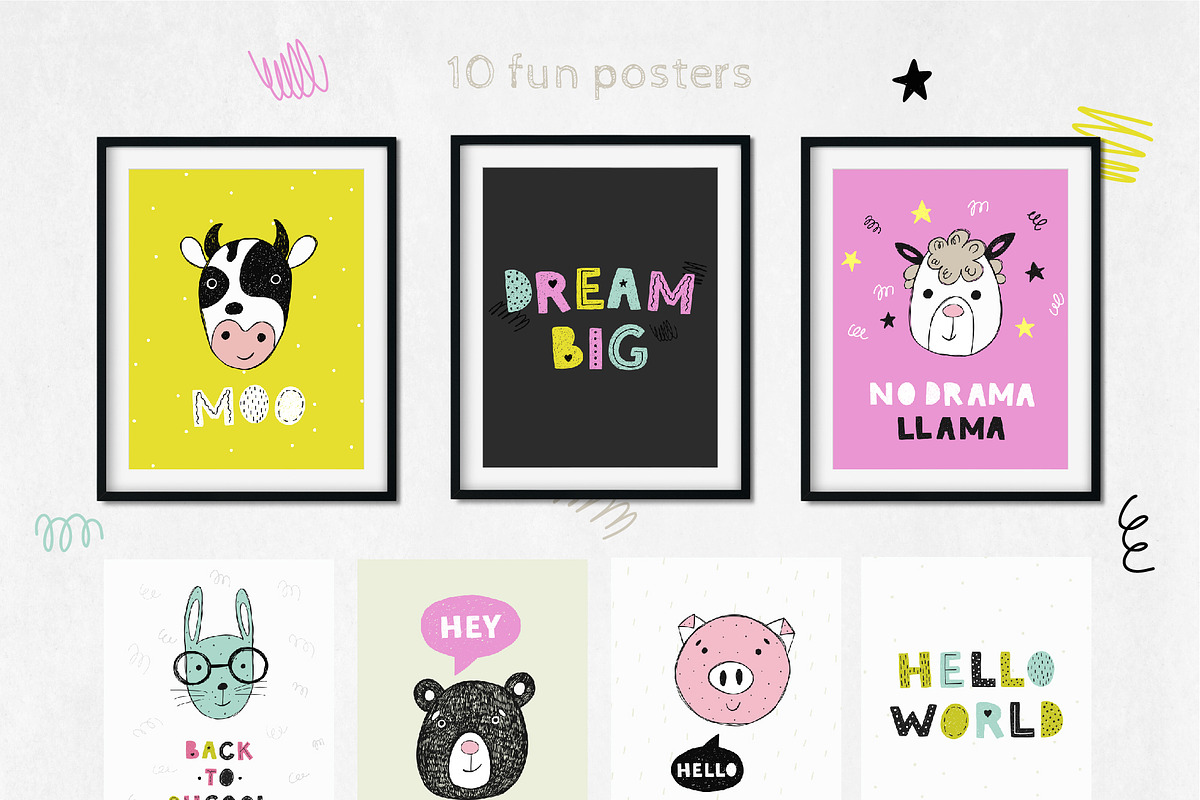 Funny Animals Set, an Animal Illustration by Bosotochka♥Art (Photo 4 of 10)