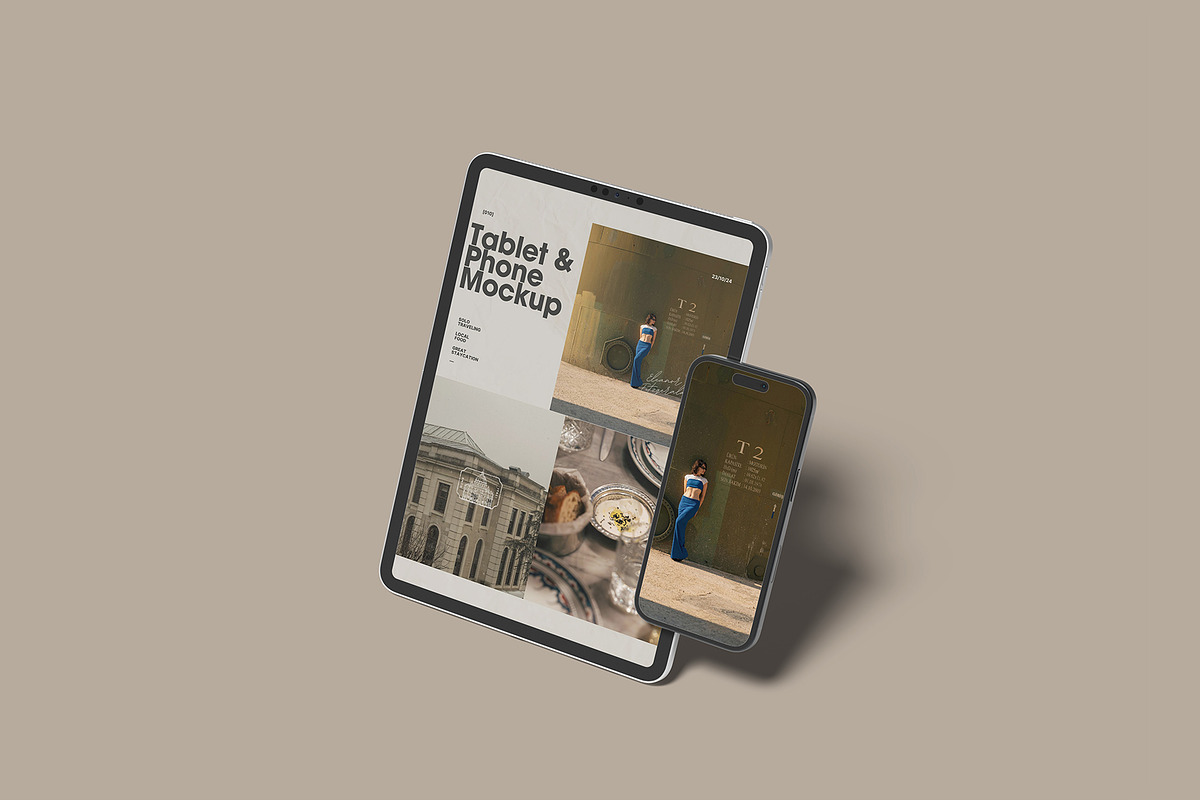 ipad Pro and iphone 16 Mockup, an iPad Mockup by Bangdastudio (Photo 5 of 11)