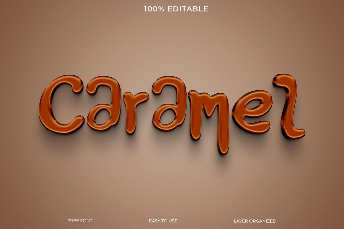 Delicious Caramel Text Effect Style, a Layer Style Add-On by Imamul001