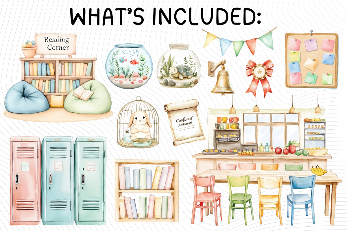 School Life Clipart Bundle, an Illustration by PassionPNGcreation (Photo 4 of 11)