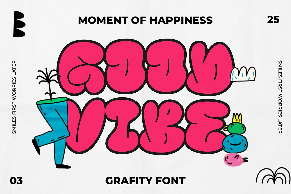 Begun Romet || Bubble Graffiti Font, a Handwritten Font by Ermedia Studio (Photo 7 of 10)