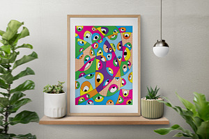Printable Art All eyes on me, a Decorative Illustration by DutchDigitalDesign