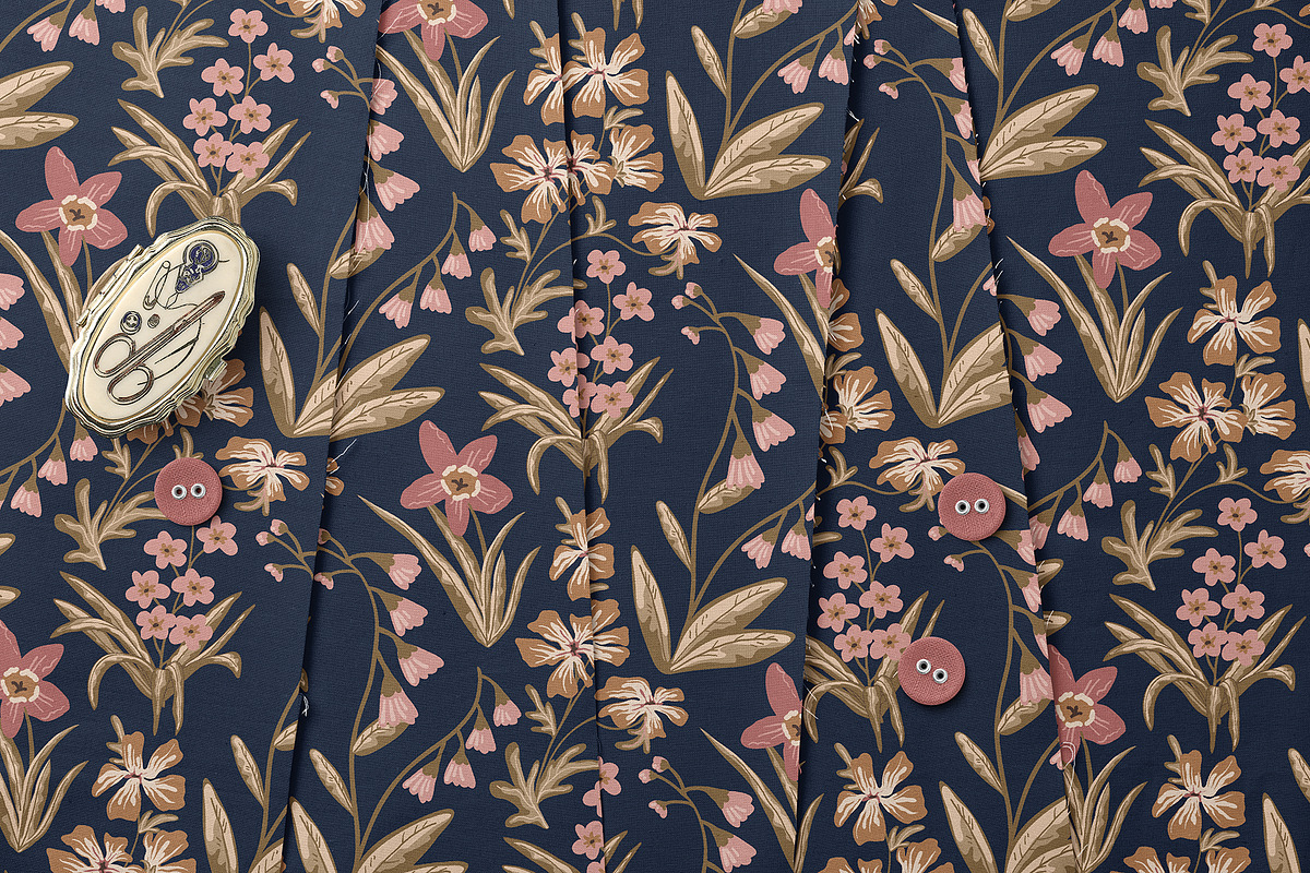 Vintage Boho Floral Seamless Pattern, a Pattern Graphic by StudioGlouna (Photo 5 of 5)