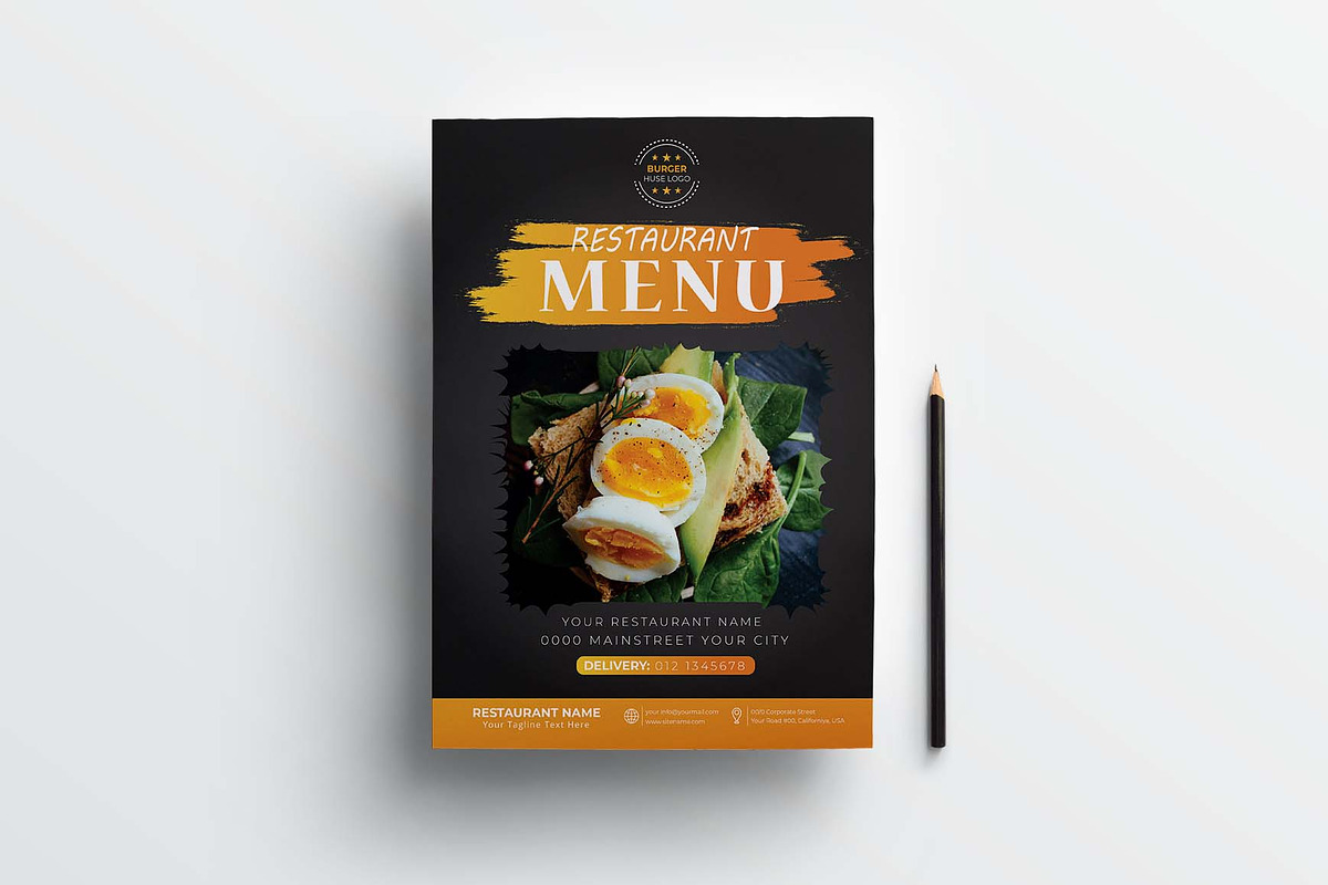 Modern Restaurant Food Menu, a Flyer Template by obayes (Photo 2 of 3)