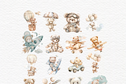 Flying bear clipart bundle., an Animal Illustration by Invite to Clipart (Thumbnail 3 of 4)