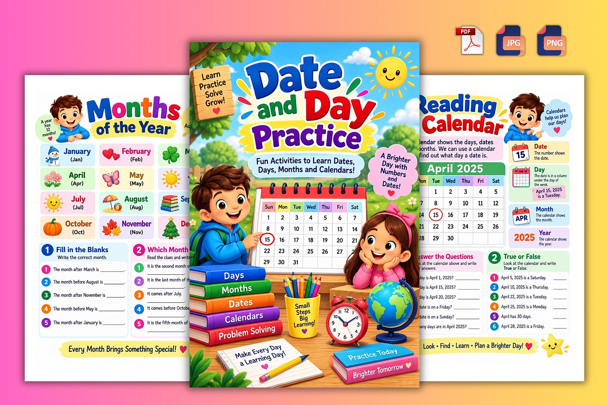 Calendar Detective Activities, a Stationery Template by Designmela01