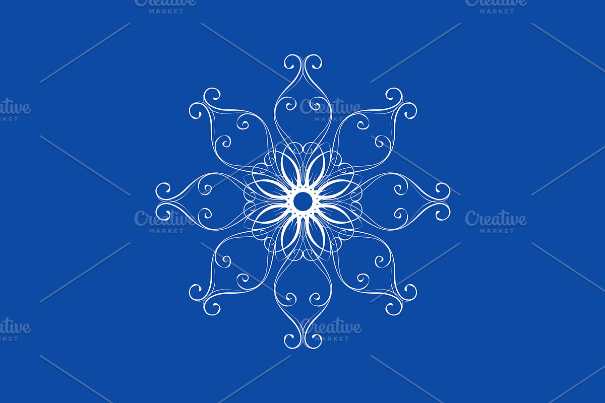 Snowflakes. Design elements. Set. preview 3