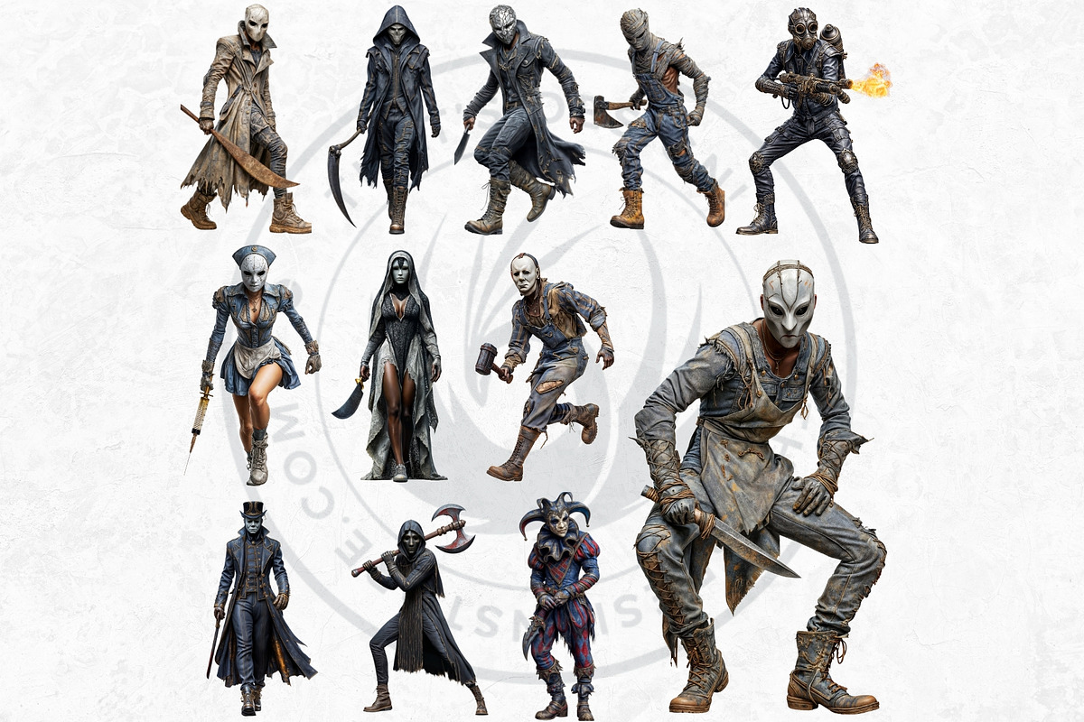 Slasher Movie Villains Cliparts