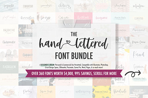 Handlettered Font Bundle